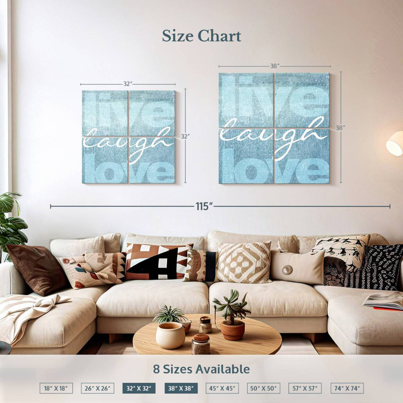 Tergel Live Laugh Love - bleu