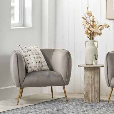 Krol Velvet Barrel Chair