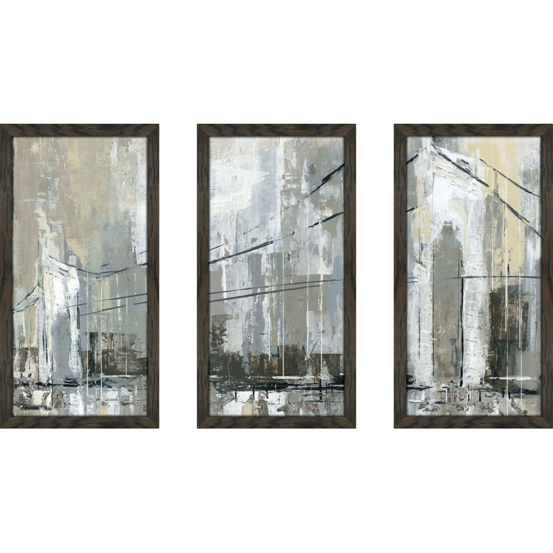 « midtown bridge i », reproduction de peinture à l’acrylique à multiples images, L 40,5 po x H 25,5 po x P 1 po