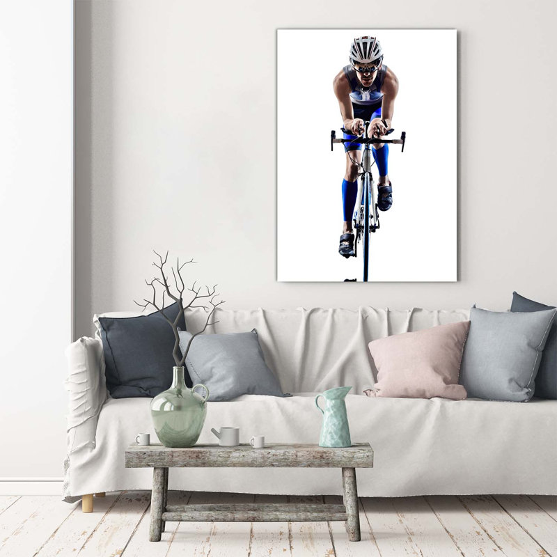 Cyclist - Wrapped Canvas Print