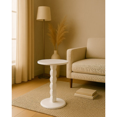 Table d'appoint en aluminium blanc