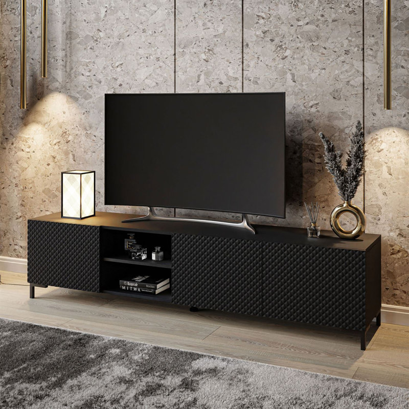 Babiarz TV Stand for TVs up to 85", Black