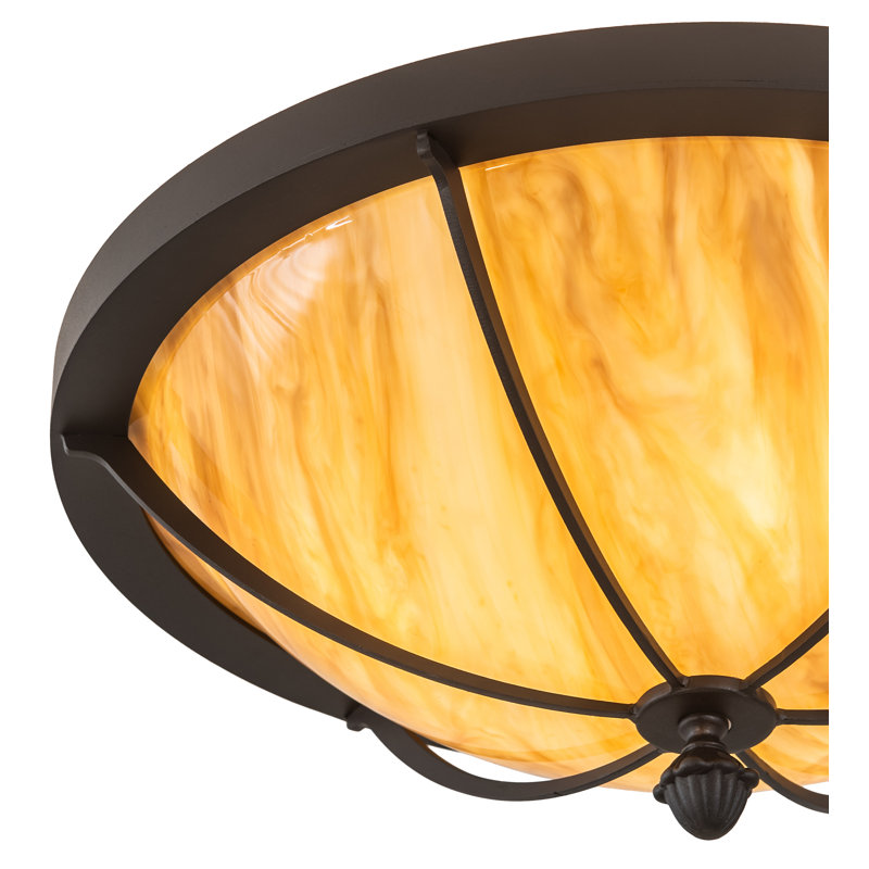 Plafonnier encastré 3 lumières Heyer, H 8 po x l 20 po x P 20 po