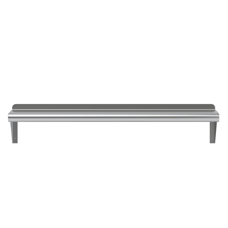 36-Inch Stainless Steel Wall Shelf with Brackets