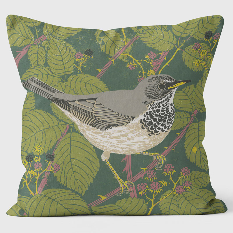 Black-Throated Thrush - Robert Gillmor Cushion