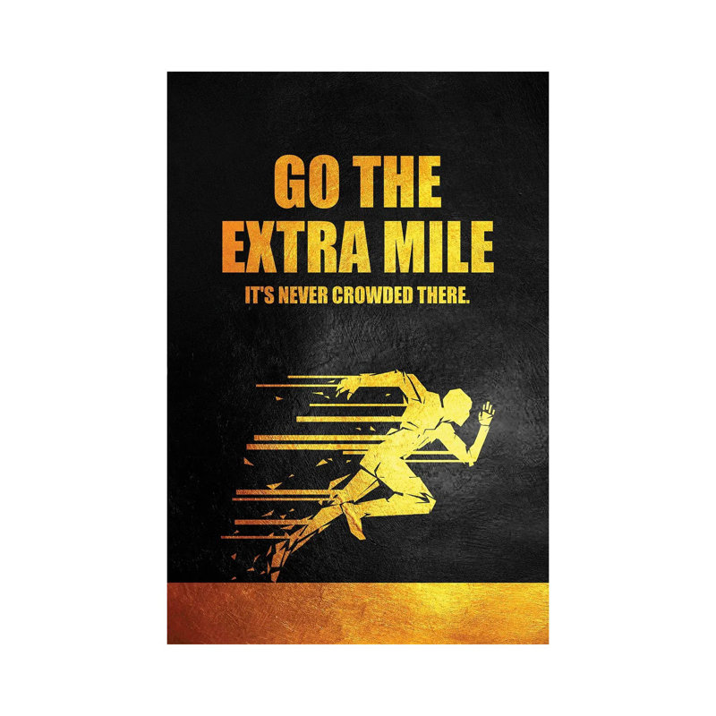 Go The Extra Mile by Adrian Baldovino - Wrapped Canvas Painting, 30.48 cm H x 45.72 cm W x 1.91 cm D