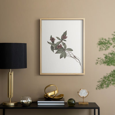 Impression florale vintage encadrée CLXV III - bois massif