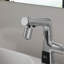Robinet de salle de bain moderne à affichage numérique avec bec rétractable et pivotant à 360 ° - énergie hydraulique sans pile (chrome / blanc)-116089569