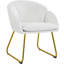 Flower Shape Tub Chair with Golden Metal Legs -1359078788