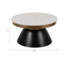 Table basse ronde en métal noir et doré 17 po H