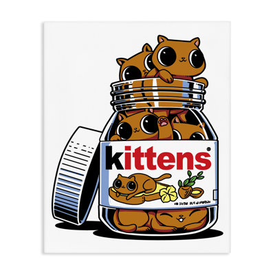 Toile Hazelnut Spread Cats, conception de Tobe Fonseca