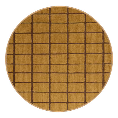 Tapis brun treillis lavable à la machine