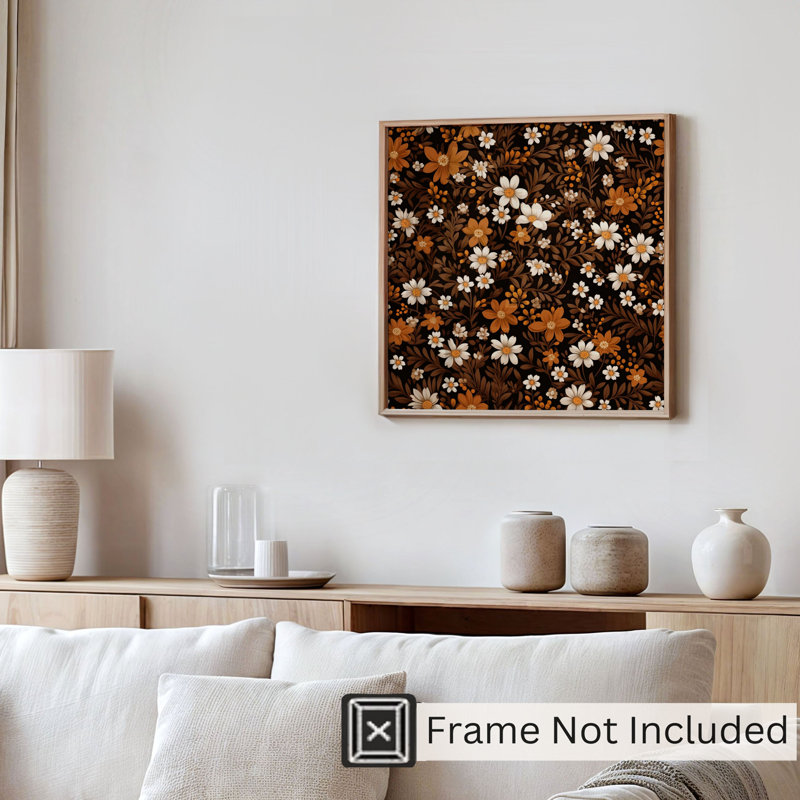 Motif floral d'automne floral, H 16 po x l 16 po