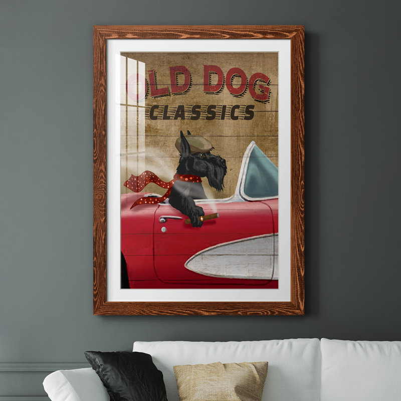 Old Dog Classics - impression encadrée, H 44 po x l 31 po x P 1 po, Cadre en érable