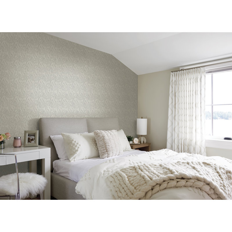 Rouleau de papier peint L 33 pi x l 20,9 po Avaline, Gris