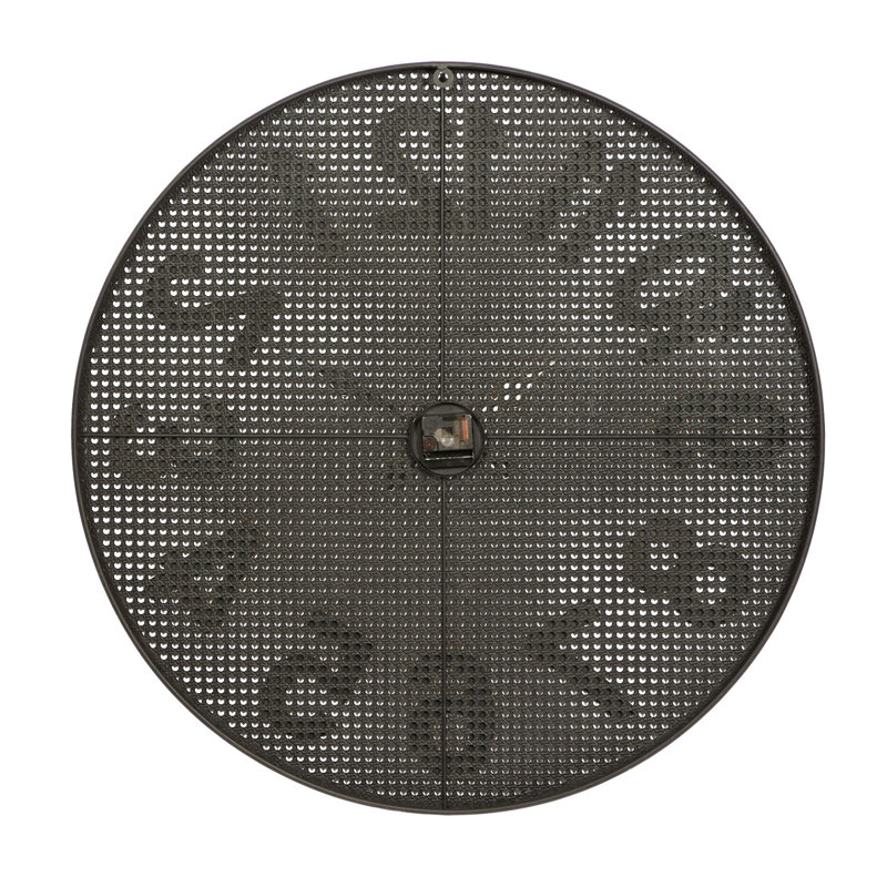 XL Black Metal Wall Clock with Gold Numbers
