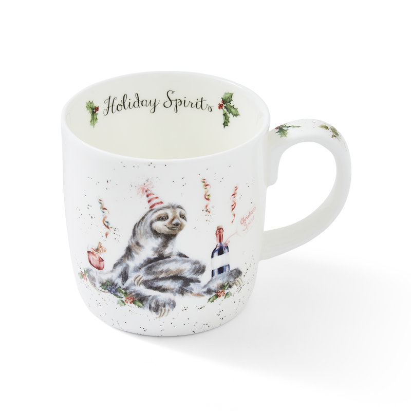 Holiday Spirits Mug (Sloth), 14 Oz