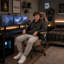 Fauteuil ergonomique pivotant en similicuir-1367306154