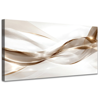 Large Durante - Elegant Abstract Art Wall Decor for Living Room, Modern Canvas Wall Art Abstract Pictures Wrapped Around Pine Frame, 24×48 inches