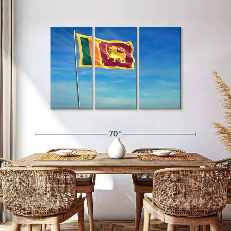 Hissé le drapeau sri-lankais, H 36 po x l 57 po