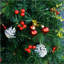 Paquet de 2 sapins de Noël artificiels pour l'extérieur 22,5 po pré-éclairés sans cordon avec 24 lumières et piquets blanc chaud