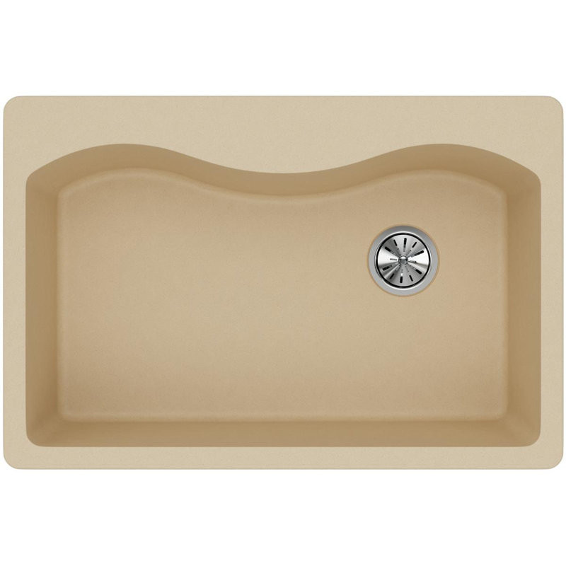 Quartz Classic 33" x 22" x 9-1/2" Drop-In Kitchen Sink, Sand