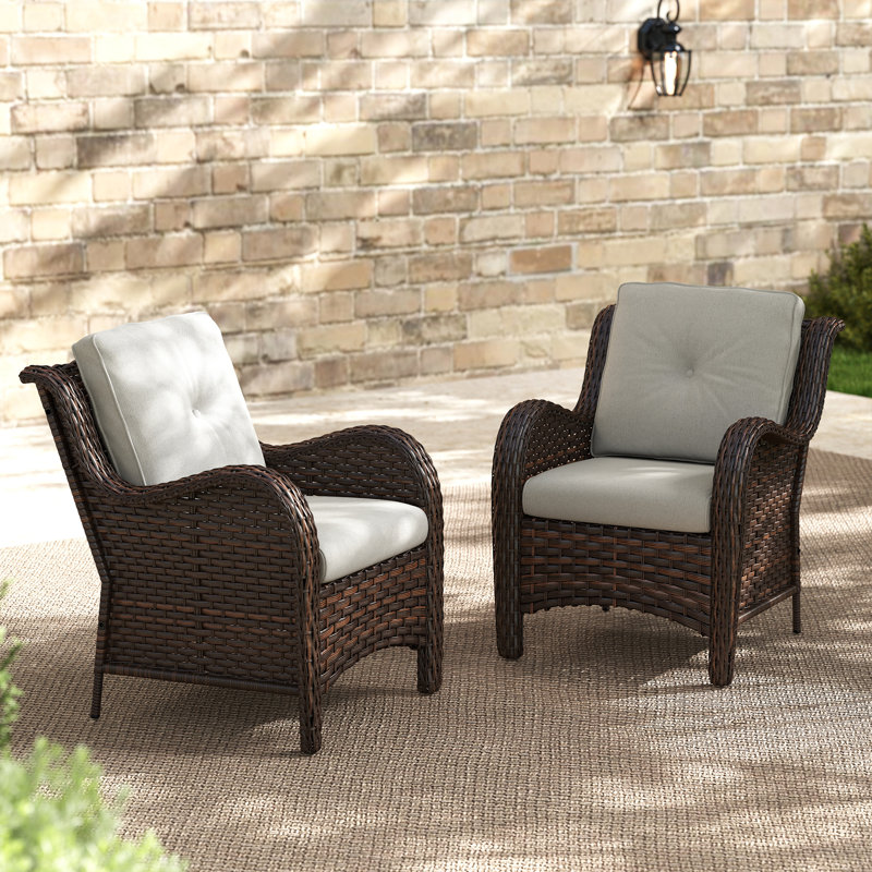 Chaises longues de patio avec coussins