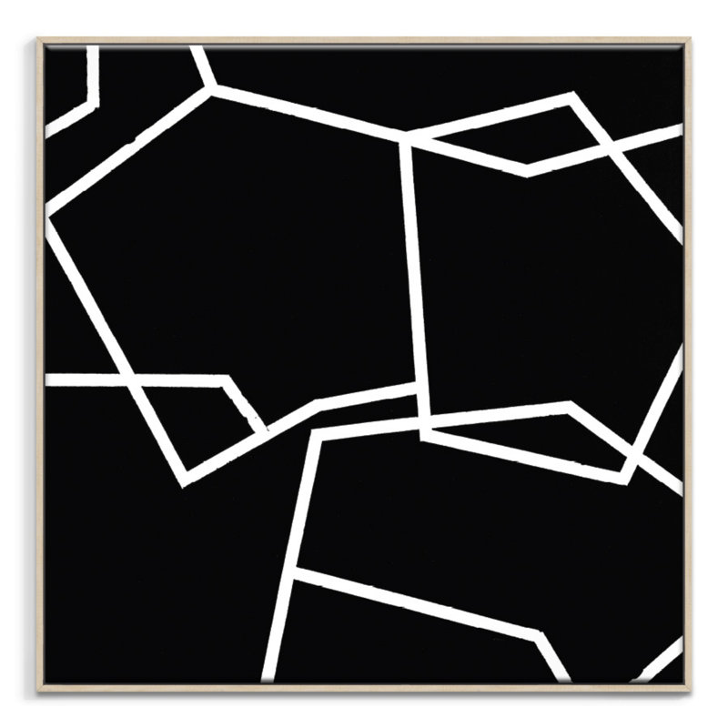 Geometric 2 by Chalie MacRae - Single Picture Frame Print on Canvas, 76cm H x 76cm W x 4cm D, Timber