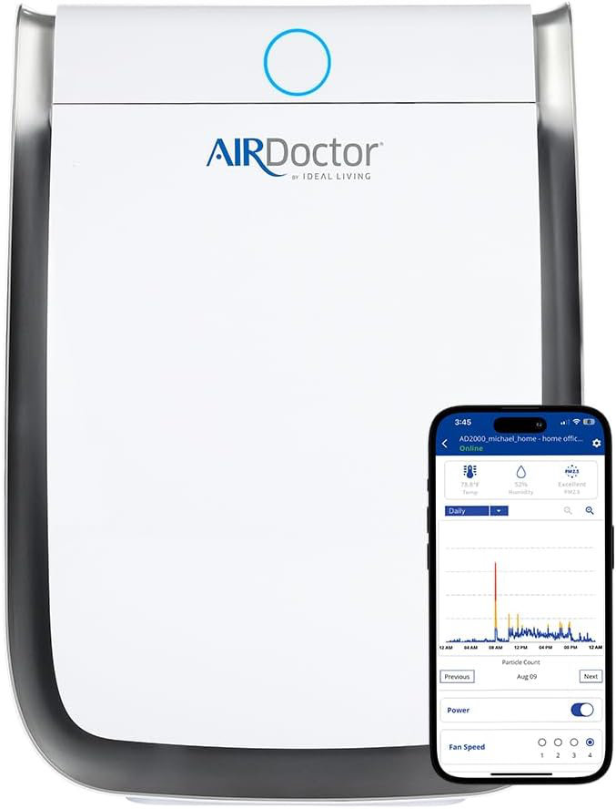 AIRDOCTOR 3500i Smart Air Purifier for Living Rooms & Bedrooms 3-Stage Filtration UltraHEPA Air Doctor