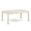 Ensemble de table de salle à manger moderne 5 pièces comprenant une table rectangulaire en bois avec feuille papillon et 4 chaises de salle à manger Parsons en similicuir blanc, 42 x 78 po, lin blanc-1570961706-1570961701-1482021005
