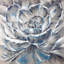 Décoration botanique sur toile encadrée botanique bleu gris et bleu-461189803