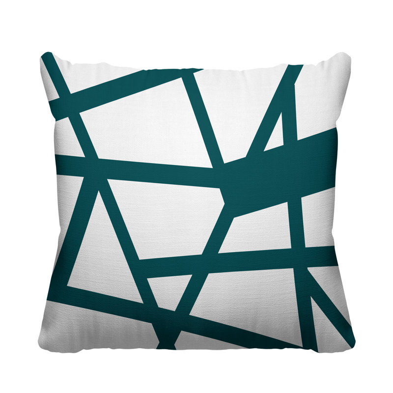 Coussin décoratif intérieur / extérieur Shepherd Stripes, L 17 po x H 17 po, Vert