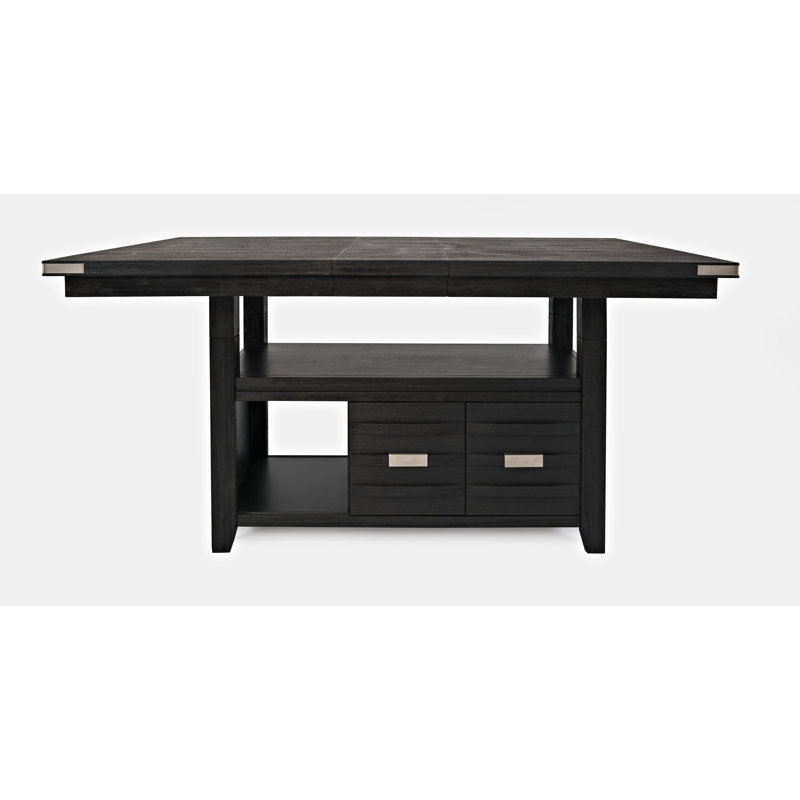 Cathye Acacia Dining Table, Dark Charcoal