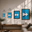 Arrow in Motion Geometric - Framed Print-1357472520-1357472527