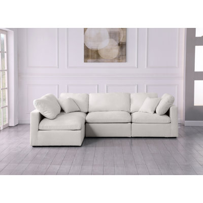 Jocqua Velvet L-Shaped Sectional Reversible
