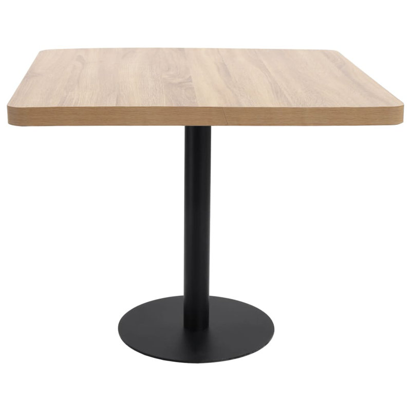 Table bistro Bistro, Brun clair, Noir, H 29,5 po x L 31,5 po x l 31,5 po