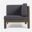 Ensemble de causeuse 2 pièces, gris foncé-1241792848