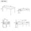 Ensemble de meubles d'extérieur 5 pièces avec canapé 3 places et coussins, ensemble de conversation pour le jardin ou la piscine, noir + coussin