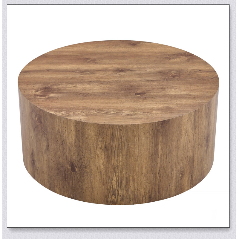 The cylindrical table with its patterned design can be easily integrated