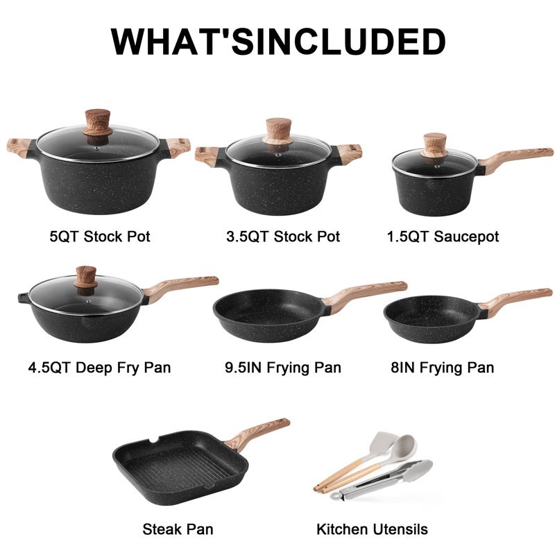 20 - Piece Non-Stick Aluminum Cookware Set