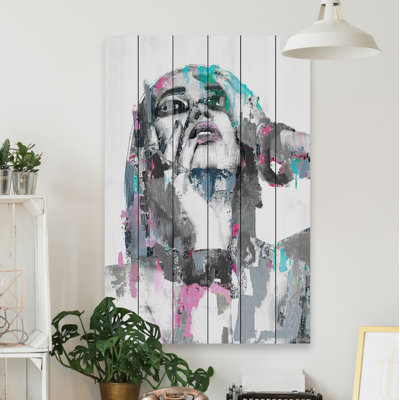 Bewildered beauté par parvez taj,-impression sans cadre sur bois