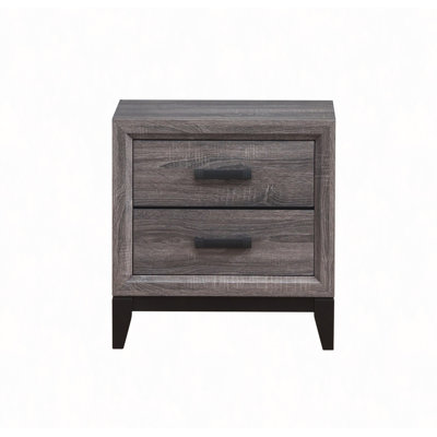 Nightstand With 2 Drawers, Smooth Kennin Center Glide, Minimalist Bedside Table For Any Bedroom