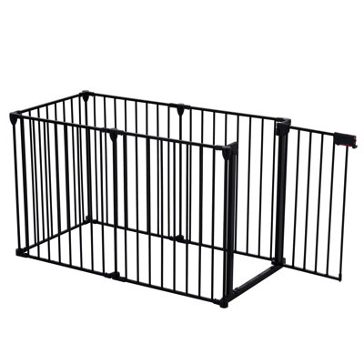 150" Metal Gate For Christmas Tree. 6 Panels Configurable Play Yard Fence House, Stairs, Fireplace. Adjustable Gate. Fireplace, Stairs. Tree House