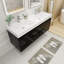 Hartt 59'' Double Bathroom Vanity with Wood, Acrylic Top-1422228032