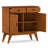 Draper 36"W Solid Wood Mid-Century Modern Entryway Storage Cabinet with Drawers and Adjustable Shelves