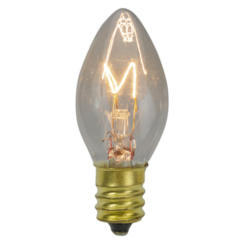 Ampoules incandescentes de rechange transparentes C7 de 2 po C7
