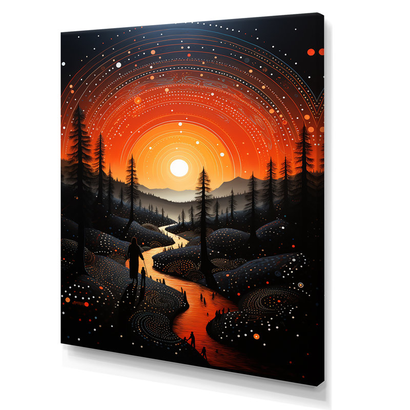 «Bold Native Shamans Journey II - Art mural amérindien», Toile tendue, H 20 po x l 12 po x P 1 po