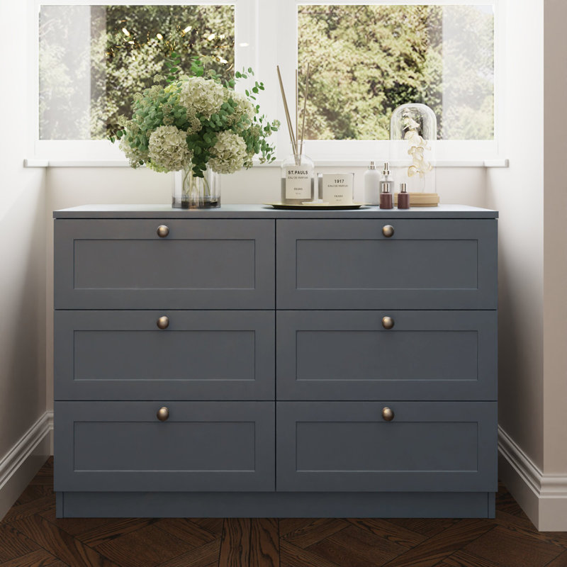 Artus Shaker 6 Drawer Chest Of Drawers Matt Grey