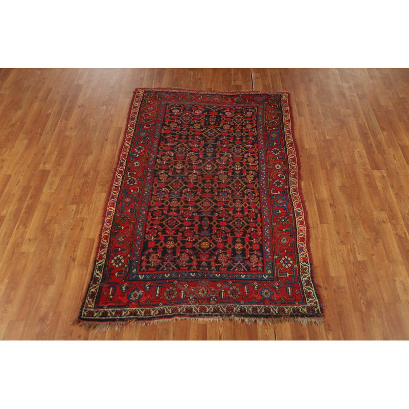 Tapis traditionnel à teinture végétale pré-1900 4 x 6