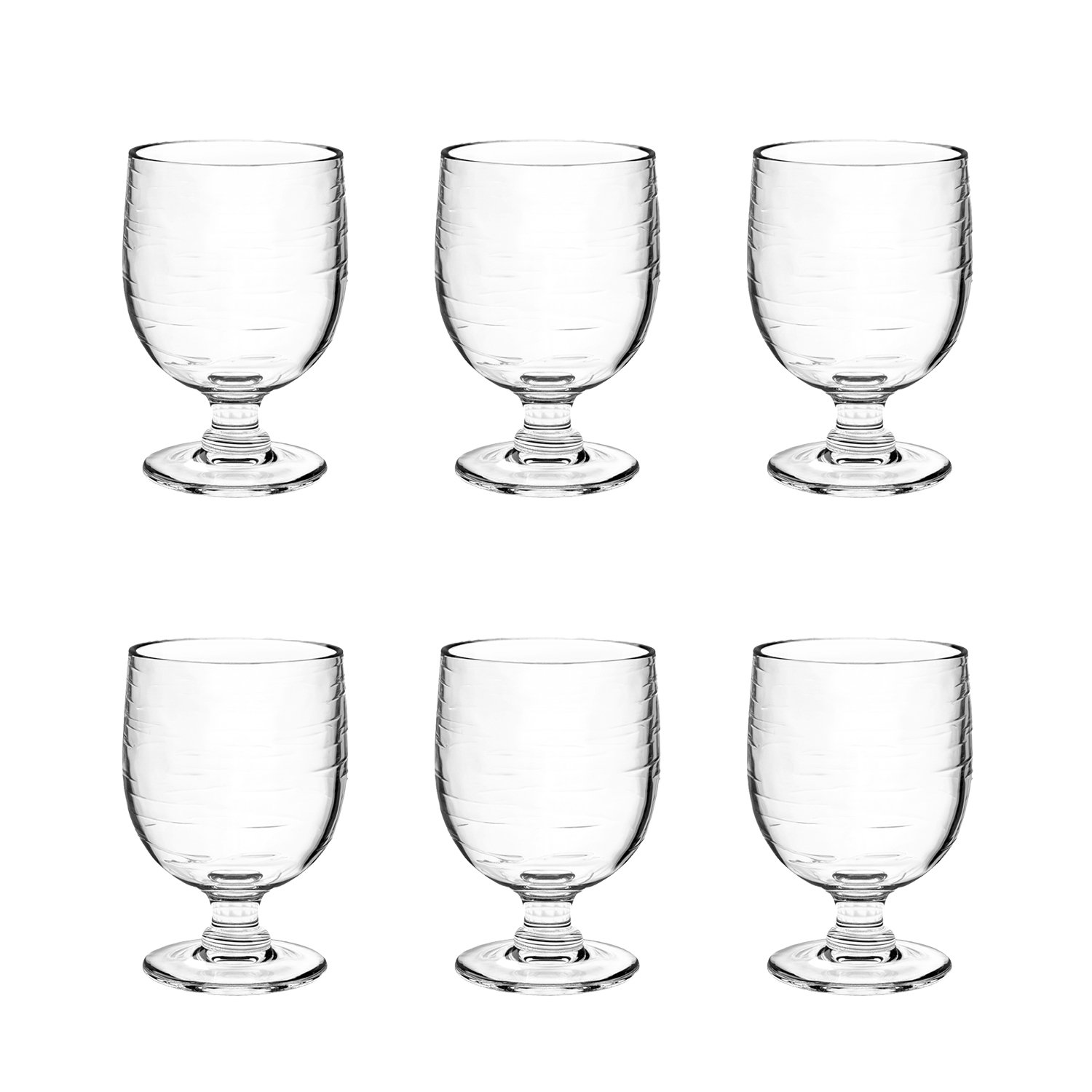 Breyson Ribbed Goblet, Clear